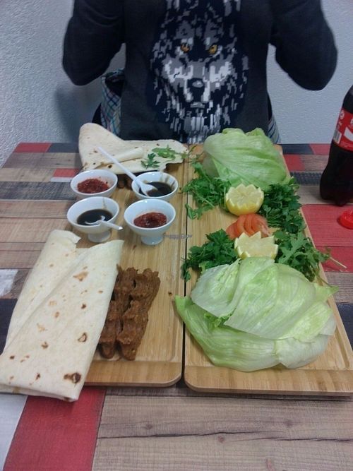 Menu 1, good for 2 people. at Istanbul Cigkofte in Lausanne