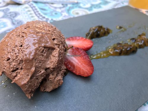 Chocolate mousse at Frutteto Cozinha Artesanal in Recife