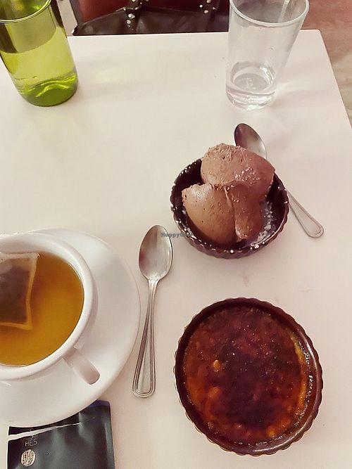 Creme Brulee. Chocolate Mousse. Earl Grey Tea. at Delice & Sarrasin in New York City