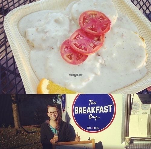 Vegan biscuits & gravy - two thumbs up from this vegan! at The Breakfast Guy Food Truck in Staunton