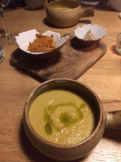 Cauliflower and mushroom soup  at The Allotment in Manchester