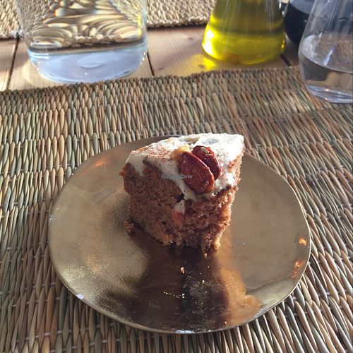 half eaten carrot cake  at Joy Healthyfood in Montpellier