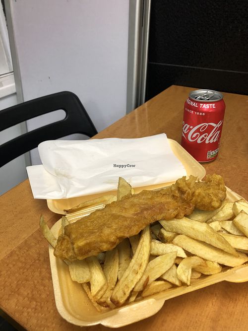 Vod and chips!  at The Veggie Chippy in Birmingham