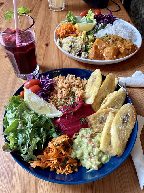 Joloff Bowl with Plantain and Red Sauce  at ATAYA in Berlin