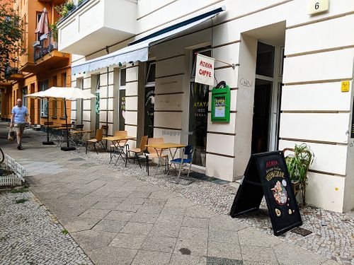 Outside of Ataya Caffe at ATAYA in Berlin