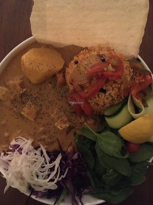 Peanut stew and spicy rice  at ATAYA in Berlin