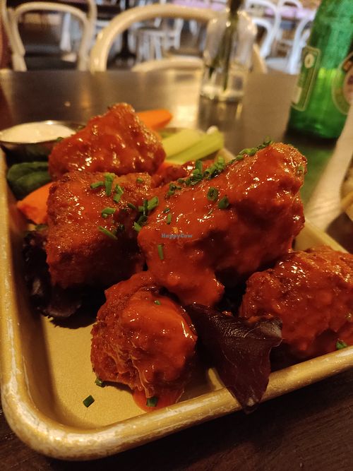Seitan buffalo wings at Modern Love in Brooklyn
