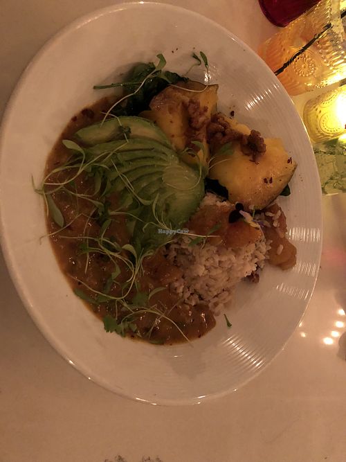 Acorn Squash Curry w/Avocado  at Modern Love in Brooklyn