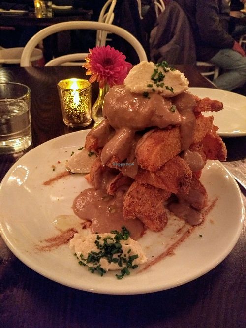 Poutine (huuuge) at Modern Love in Brooklyn