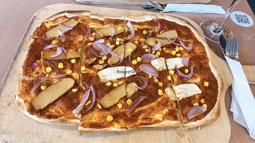 veganer Flammkuchen mit Räuchertofu at Mezzo  in Hannover