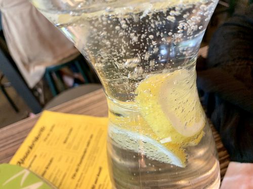 sparkling water at Mezzo  in Hannover