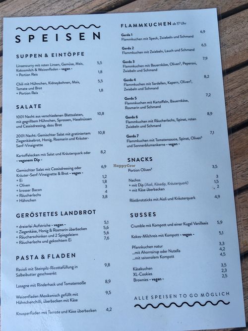 reduced food menu during covid-19 at Mezzo  in Hannover