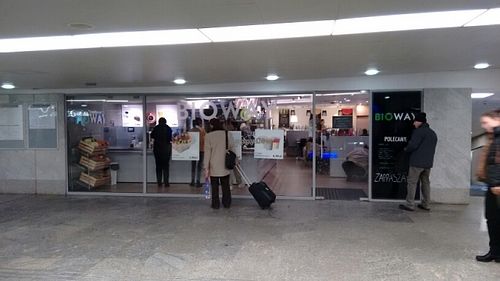 outside at Bioway - Central Station in Warsaw