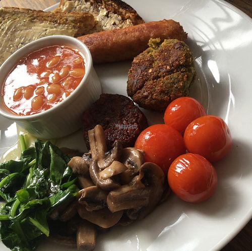 Vegan breakfast (small option) at 81 Renshaw Street in Liverpool