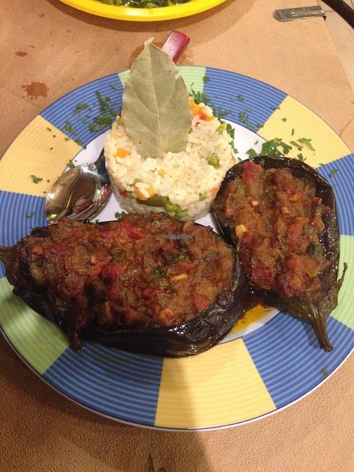 Melitzanes Imam at Marinos Restaurant in Corinth