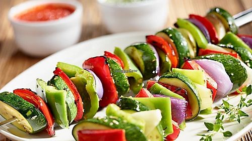 vegetable shashlik at Zielony Bar in Rumia