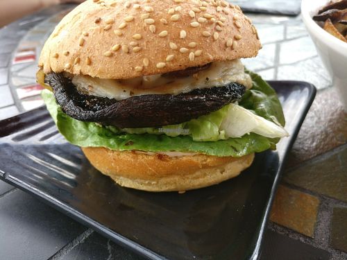 Portabello mushroom burger at Copper Branch in Brooklin