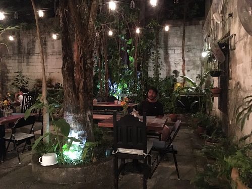 The patio at Sirena Morena in Cancun