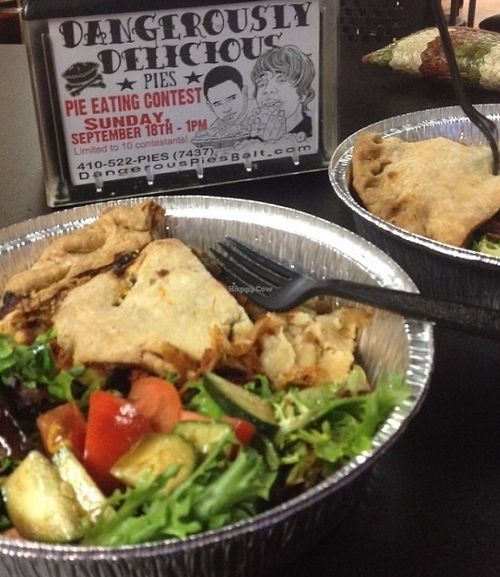 Ratatouille pie with side salad at Dangerously Delicious Pies - O'Donnell St in Baltimore