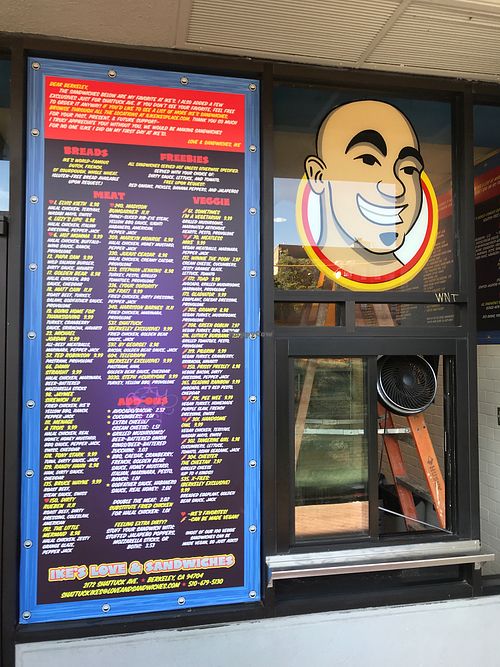 Ike’s outside menu board at Ike's in Berkeley