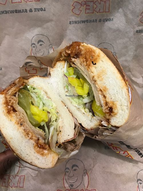 Green goblin vegan turkey sandwich  at Ike's in Berkeley