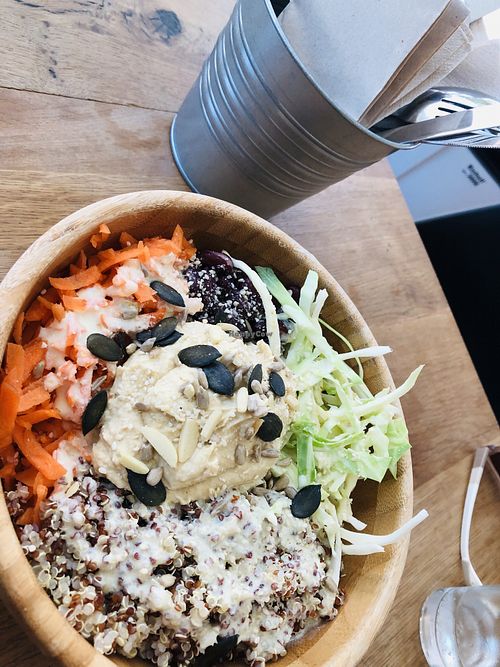 Poke bowl  at Vege Cafe in Lausanne