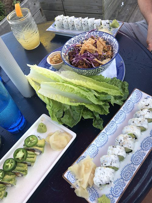 Cucumber and avocado rolls  at Langosta Lounge in Asbury Park