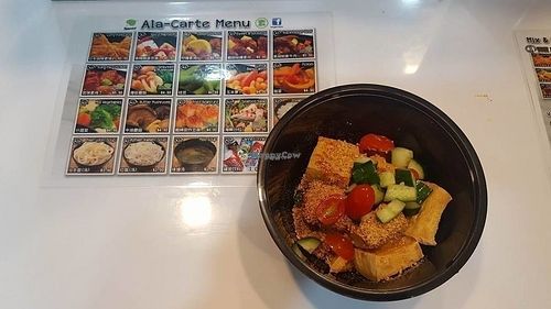 Deep fried sweet, spicy and sour toufu  at Vegandeli in Central Singapore