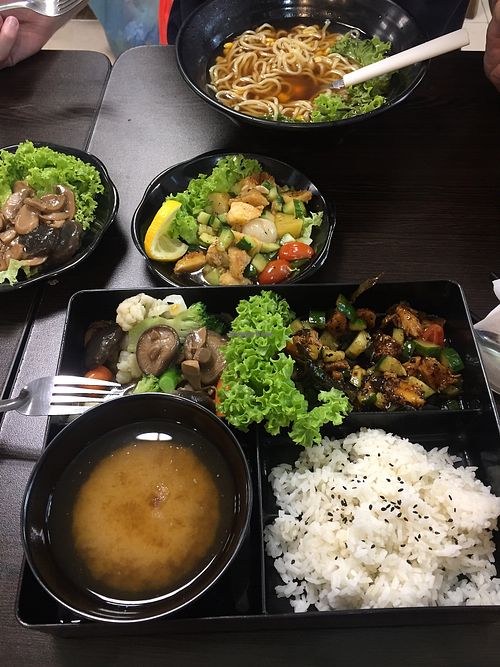 bento box at Vegandeli in Central Singapore