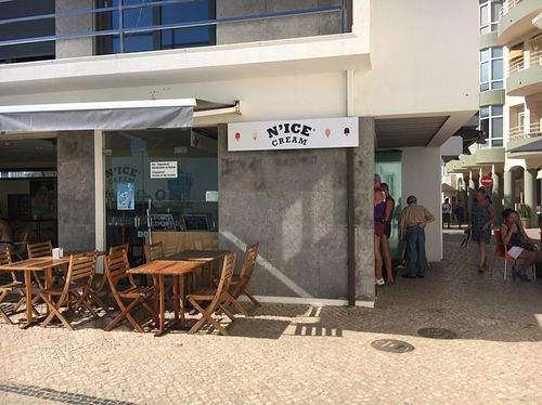 outside at back  at N'Ice Cream in Armacao De Pera
