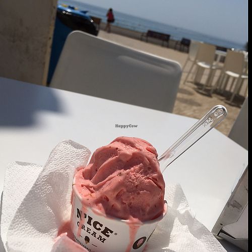 vegan strawberry at N'Ice Cream in Armacao De Pera