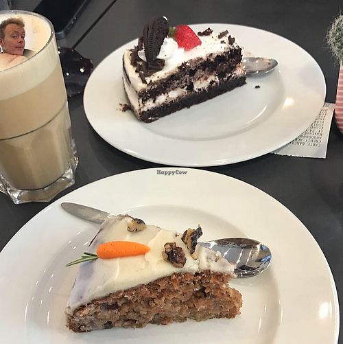 carrot cake and black first cake at Cloud Cakes - Mandar in Paris