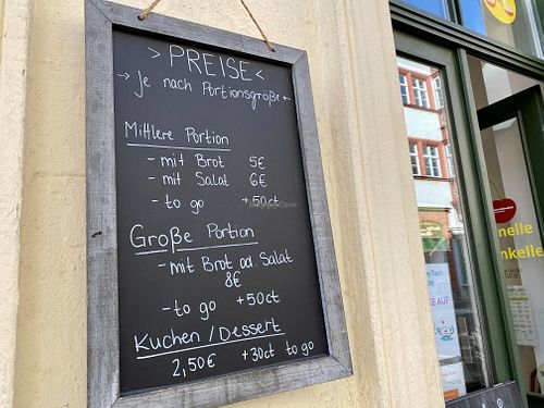 menu at Pimpinelle Suppenkelle in Naumburg