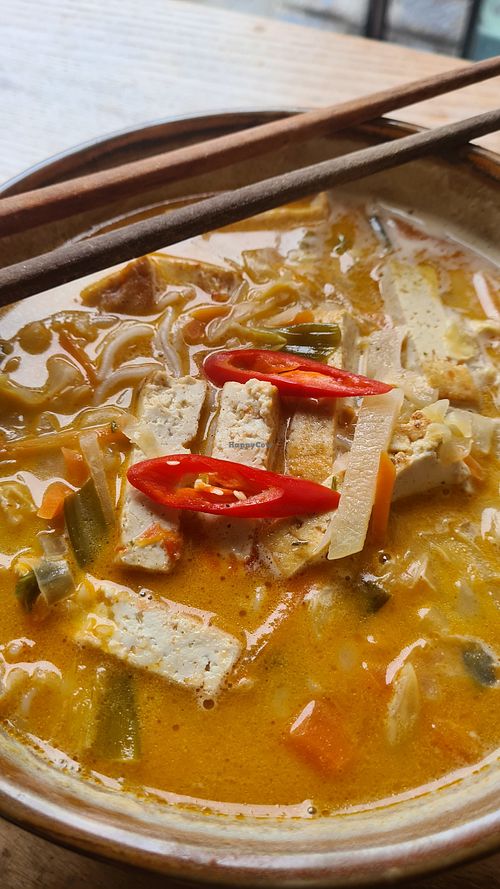 Thai Ramen Soup with Tofu at Basic - Westenriederstr in Munich