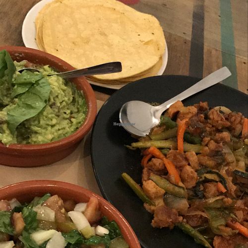 Vegan tacos  at El Perro Gamberro in Madrid