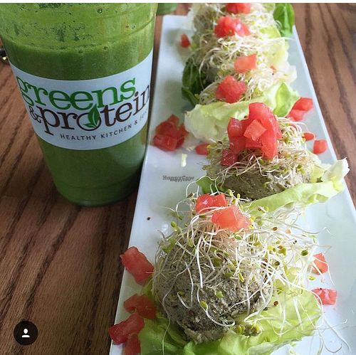 Raw Mock Chicken Salad & Wellness Drink at Greens and Proteins - Decatur in Las Vegas