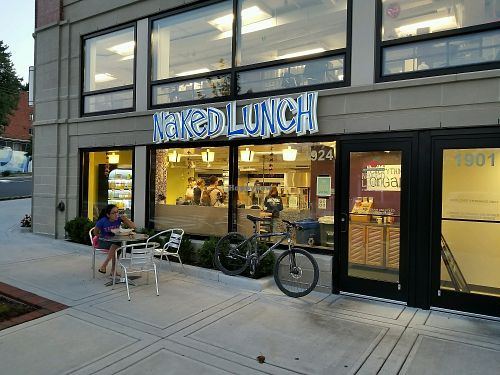 outside at Naked Lunch in Arlington