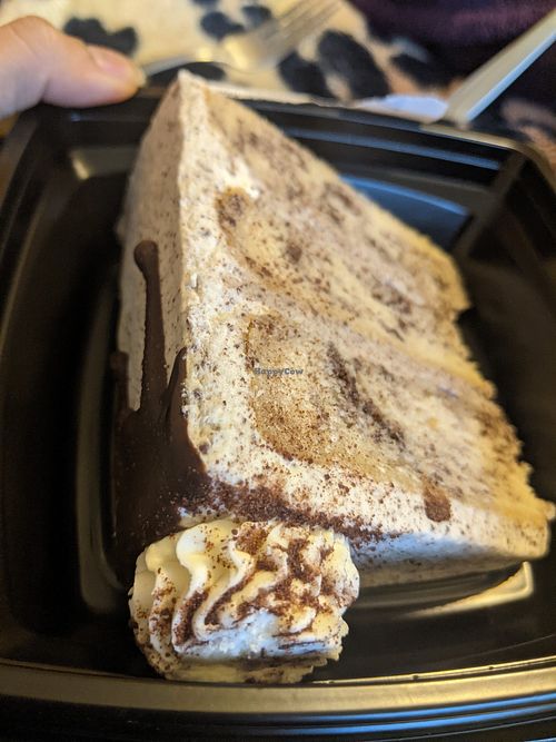 Cookies and Cream Cake slice. Vegan & Gluten free! It was better when I heated it for 20 seconds in the microwave at Lassens Natural Foods & Vitamins in Ventura