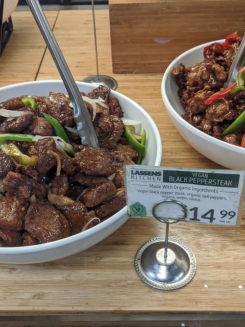 Vegan black peppersteak at Lassens Natural Foods & Vitamins in Ventura