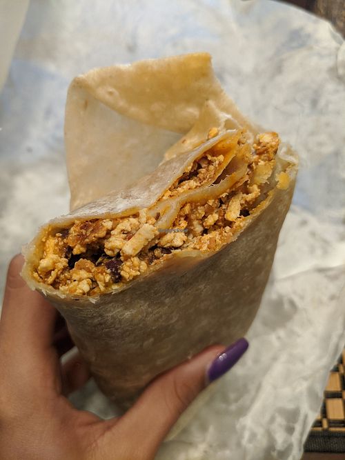 Vegan Soyrizo Breakfast Burrito. 😋 at Lassens Natural Foods & Vitamins in Ventura