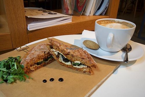 tofu sandwich at Kreatywna Cafe in Gdansk