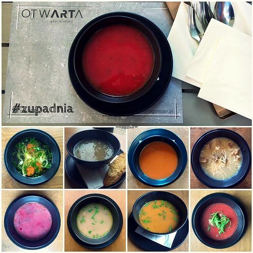 soups of the day at OtwArta in Gdansk