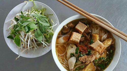 Bun Rieu (Wednesday's soup) at Bo De Tinh Tam in Ho Chi Minh City