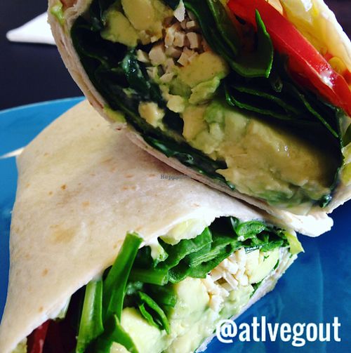 spicy avocado wrap at Cool Breeze Smoothie & Juice Bar in Stone Mountain