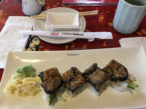 Vegan #1 with eggplant at Midtown Sushi in Sacramento