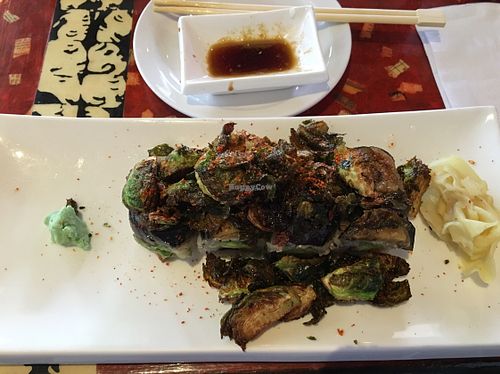 Vegan Irishman with Brussels Sprouts (heard you can substitute asparagus) at Midtown Sushi in Sacramento