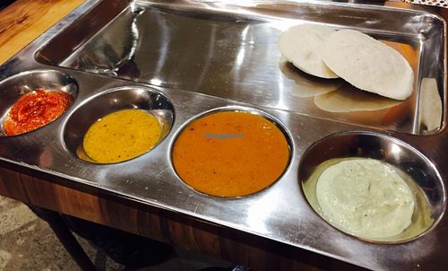 Idli and dipping sauces at Dosa Joy in Knoxfield