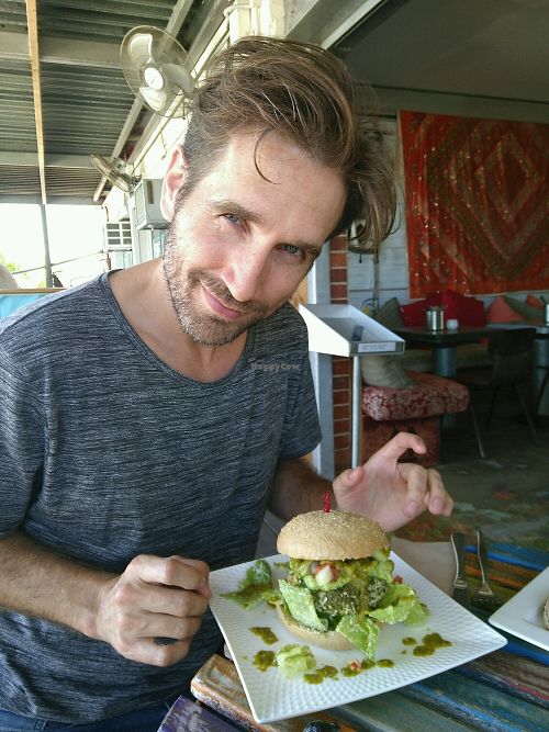 The Green Machine burger pre-anihilation at Roark and Co in Fremantle