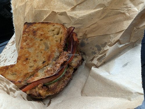Vegan toastie at Third Wheel Cafe in South Fremantle