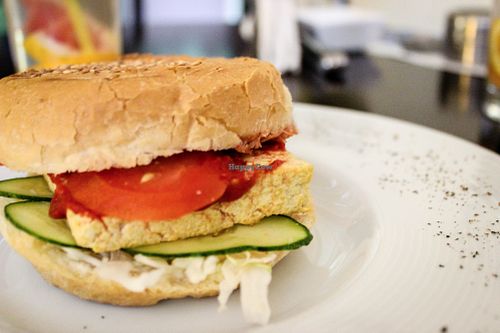 tofu burger at Vega Burger in Minsk